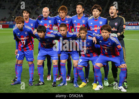 FCFC Tokyo team group line-up (FC Tokyo), APRIL 3, 2013 - Football / Soccer : 2013 J.League Yamazaki Nabisco Cup Group B match between FC Tokyo 0-0 Nagoya Grampus at Ajinomoto Stadium, Tokyo, Japan. (Photo by Yusuke Nakanishi/AFLO SPORT) Stock Photo