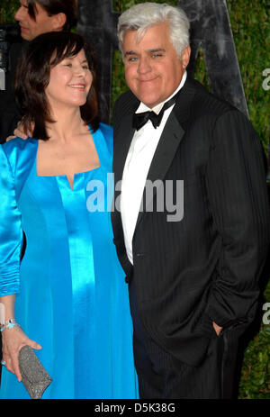 Jay Leno and wife Mavis attend the 2007 Vanity Fair Oscar Party at ...