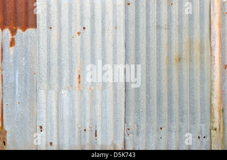 Rusty zinc wall for background Stock Photo