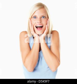 Surprised young woman Stock Photo - Alamy