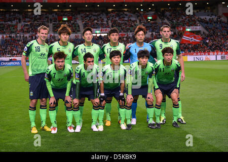 Jeonbuk Hyundai Motors FC Team Group line-up,  APRIL 3, 2013 - Football /Soccer : AFC Champions League 2013 Group F during Matchday-3,between Urawa Reds (JPN) 1-3 Jeonbuk Hyundai Motors FC (KOR) at Saitama Stadium 2002, Saitama, Japan . (Photo by Jun Tsukida/AFLO SPORT) Stock Photo