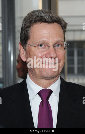 Guido Westerwelle at manager meeting ofgerman telekom at Atrium. Berlin, Germany - 06.04.2011.