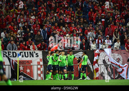 Jeonbuk Hyundai Motors FC Team Group , APRIL 3, 2013 - Football /Soccer : AFC Champions League 2013 Group F during Matchday-3,between Urawa Reds (JPN) 1-3 Jeonbuk Hyundai Motors FC (KOR) at Saitama Stadium 2002, Saitama, Japan . (Photo by Jun Tsukida/AFLO SPORT) Stock Photo