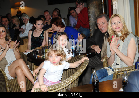 Karel Gott, Ivana Gottova, her kids Nelly Sofie and Charlotte Ella and her mother attending a charity event for Africa at Bar Stock Photo