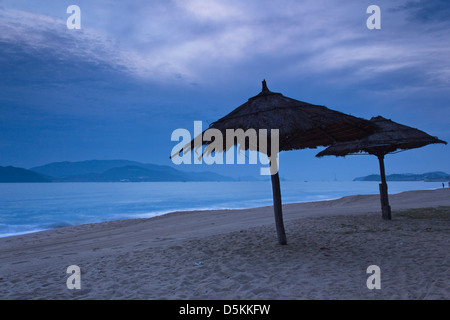 The shoreline and wide sandy beaches of Vietnam. Stock Photo