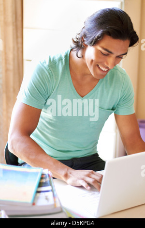 Man using laptop Stock Photo