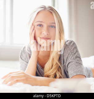 Portrait of teen (16-17) girl Stock Photo