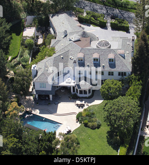 Aerial view of Robbie Williams ' home in Los Angeles. Los Angeles, Californa Stock Photo