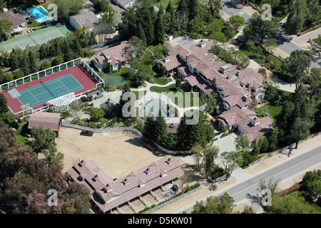 Aerial view of Britney Spears ' home in Los Angeles. Los Angeles, Californa Stock Photo