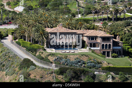 Aerial view of Cher 's home in Malibu. Los Angeles, Californa Stock ...