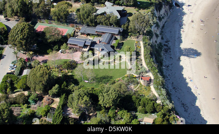 Aerial view of Julia Robert 's home in Malibu. Los Angeles, Californa Stock Photo