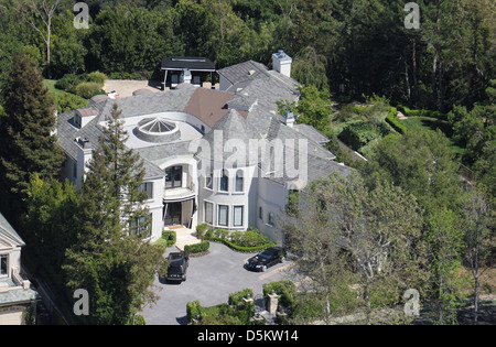 Aerial view of Robbie Williams ' home in Los Angeles. Los Angeles, Californa - 26.04.2011 Stock Photo