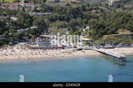 Aerial view of the beach in Malibu. Los Angeles, Californa - 26.04.2011 Stock Photo
