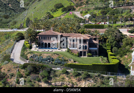 Aerial view of Cher 's home in Malibu. Los Angeles, Californa Stock ...