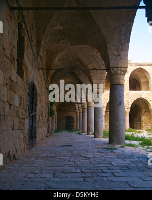 Khan al-Umdan, Inn of the Columns ,Old city of Acre, Akko-Israel Stock Photo