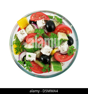 salad in bowl isolated on white Stock Photo