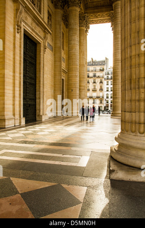 Columns at the entrance of Pantheon de Paris. Stock Photo