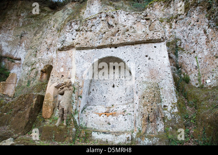 europe, italy, tuscany, sovana, ridge of sopraripa, tomb of the siren, III century BC Stock Photo