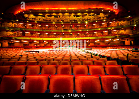 NEW YORK CITY - JAN 12: Nostalgic view of Radio City Music Hall in midtown Manhattan on Jan 12 2013. This historic theater in Ro Stock Photo