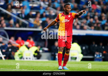 Madrid, Spain. 3rd April 2013. Didier Drogba (Galatasaray), APRIL 3, 2013 - Football / Soccer : UEFA Champions League Quarter-final 1st leg match between Real Madrid 3-0 Galatasaray at Estadio Santiago Bernabeu in Madrid, Spain. Credit: D.Nakashima/AFLO/Alamy Live News Stock Photo