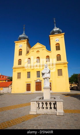 Osijek - Tvrđa (Citadel) St. Michael's Church with two towers (1725–1748) was built by the Jesuits. Stock Photo