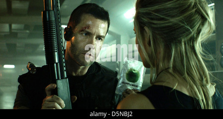 LOCKOUT 2012 Europa Corp film with Guy Pearce as Snow and Maggie Grace as Emilie Stock Photo