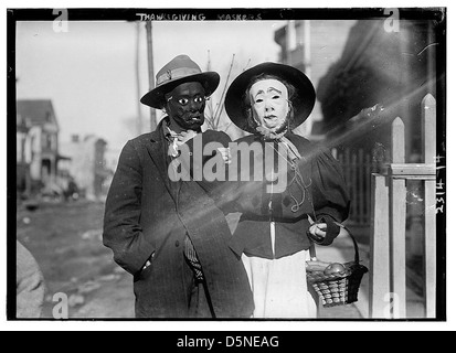 Thanksgiving Maskers (LOC) Stock Photo