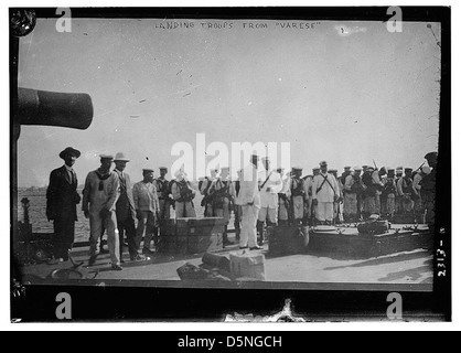 Landing troops from 'Varese' (LOC) Stock Photo