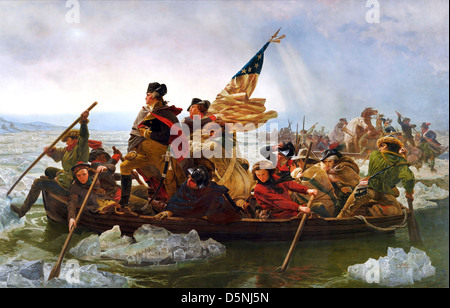 Emanuel Gottlieb Leutze, Washington Crossing the Delaware. 1851 Oil on canvas. Metropolitan Museum of Art, New York City Stock Photo
