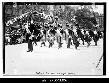 Swedish Societies - Olympic Parade (LOC) Stock Photo