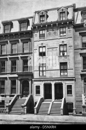 J.Q.A. Ward houses, 7 and 9 West 49th Street, New York City Stock Photo