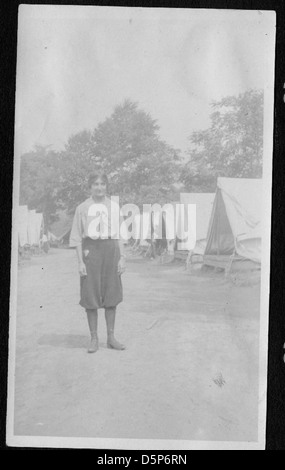 Helen Richey, an aviation pioneer, is shown in an outdoor setting ...
