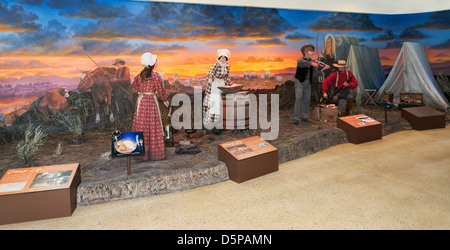 Nevada, Elko vicinity, California Trail Interpretive Center, interior exhibit Stock Photo