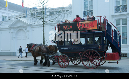 Horse drawn coach in Antwerp Stock Photo