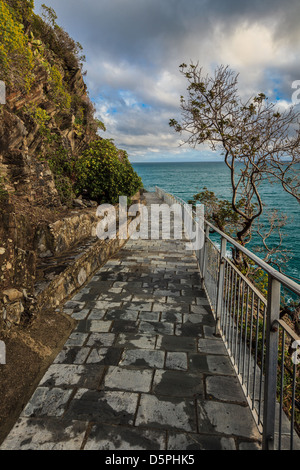 'Via dell amor' of Cinque Terre Stock Photo
