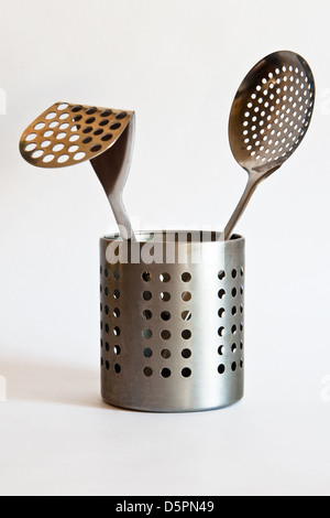 Set of kitchen utensils on light background Stock Photo