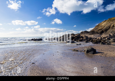 The beach at Gunwalloe Church Cove Cornwall England UK Stock Photo