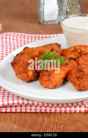 chicken wings with parsley Stock Photo