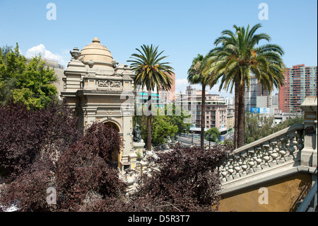 Cerro Santa Lucia, regarded as Santiago’s birthplace. Santiago Chile Stock Photo