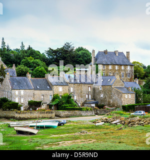 Ancient houses 'Le Guildo' Brittany France Stock Photo