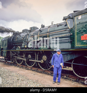 Engineers With Historic Steam Locomotive "Pacific PLM 231 K 8" Of ...