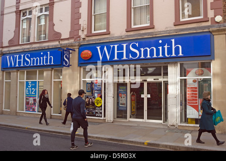 pedestrians passing a branch of wh smith in richmond upon thames, surrey, england Stock Photo