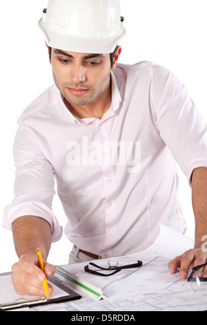 Young Architect at Work Stock Photo