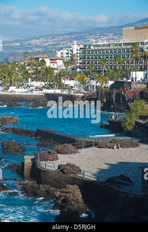 Playa San Telmo beach Puerto de la Cruz city Tenerife island the Canary Islands Spain Europe Stock Photo