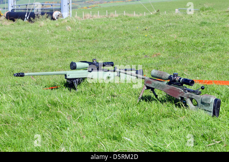 British Sniper with AI L115A3 sniper rifle, Stock Photo