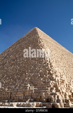 Great Pyramid of Khufu at Giza in Egypt Stock Photo