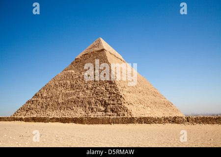 The Pyramid of Khafre at Giza in Egypt Stock Photo