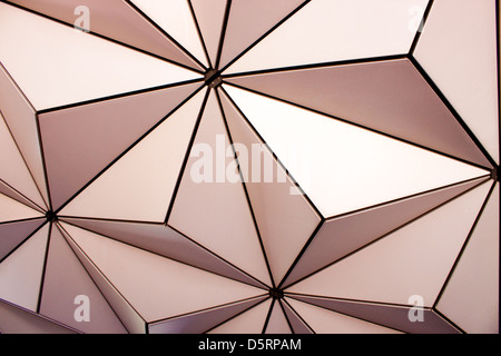 Detail of Epcot Geodesic Dome, Spaceship Earth, Disney World Stock Photo