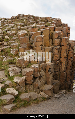 Basalt rock columns at the Giant's Causeway Stock Photo