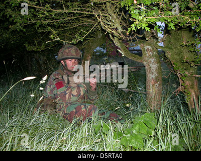 British Sniper with AI L115A3 sniper rifle, Stock Photo